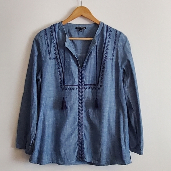J.Crew mercantile chambray top - Picture 2 of 5